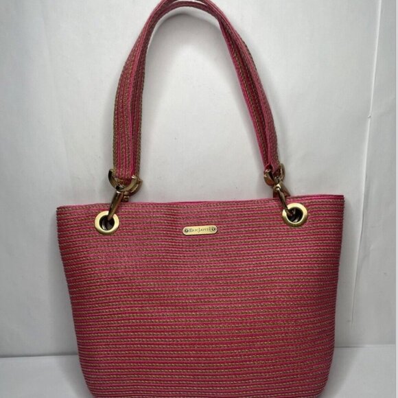 NWT Eric Javits Squishee Clip Tote Pink - Picture 2 of 8